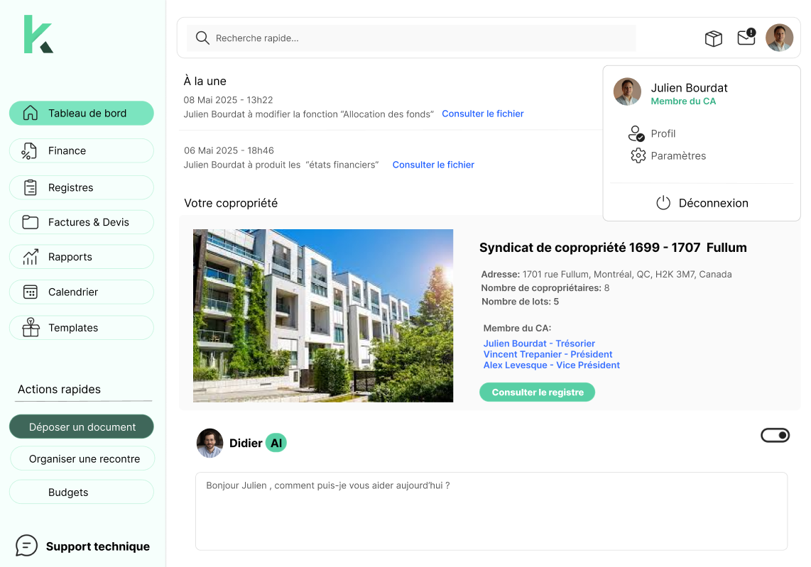 Documents centralisés